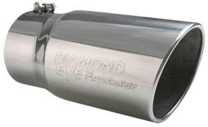 Diamond Eye - Exhaust Tip 4 Inch Inlet X 5 Inch Outlet X 12 Inch Black Bolt On Rolled Angle Exhaust Tip Tail Pipe Tips Diamond Eye - Image 2