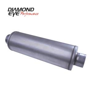 Diesel Exhaust Muffler 26 Inch Round 5 Inch Inlet/Outlet Aluminized Performance Louvered Exhaust Muffler Diamond Eye