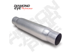 Exhaust Resonator 4 Inch Aluminized Performance Quiet Tone Resonator With Ends Top Diamond Eye