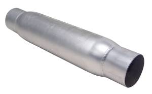 Diamond Eye - Exhaust Resonator 4 Inch Aluminized Performance Quiet Tone Resonator With Ends Top Diamond Eye - Image 2