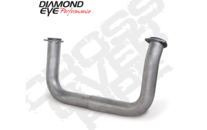 Exhaust Pipe 2.5 Inch Aluminized Crossover Pipe Diamond Eye