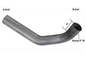 Diamond Eye - Exhaust Pipe 4 Inch 89-93 Dodge Dodge RAM 2500/3500 2X4 Only Second Section Pass Performance Series Exhaust Tail Pipe Diamond Eye - Image 2